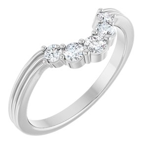 Platinum 1/4 CTW Lab-Grown Diamond Contour Band