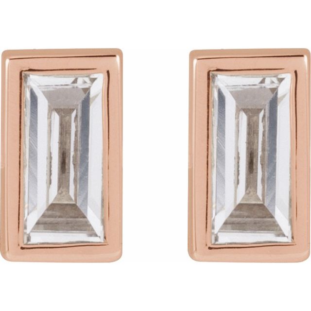 14K Rose .07 CT Lab-Grown Diamond Stud Earring