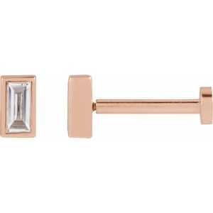 14K Rose .07 CT Lab-Grown Diamond Stud Earring