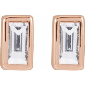14K Rose .04 CT Lab-Grown Diamond Stud Earring