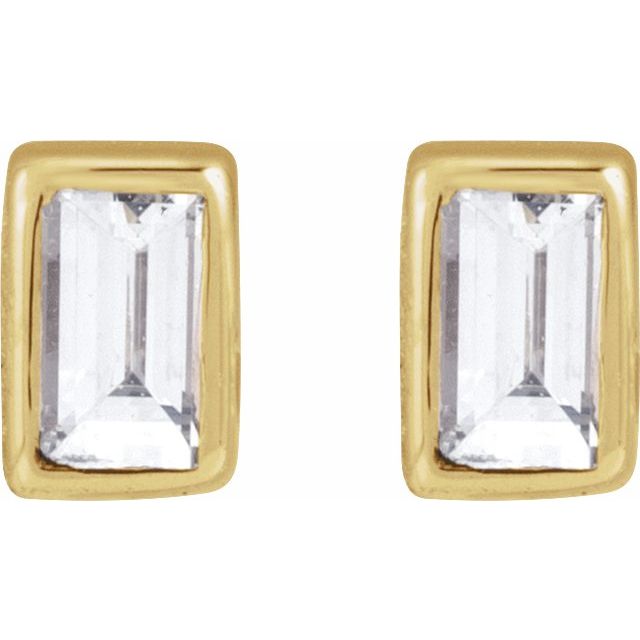14K Yellow .04 CT Lab-Grown Diamond Stud Earring