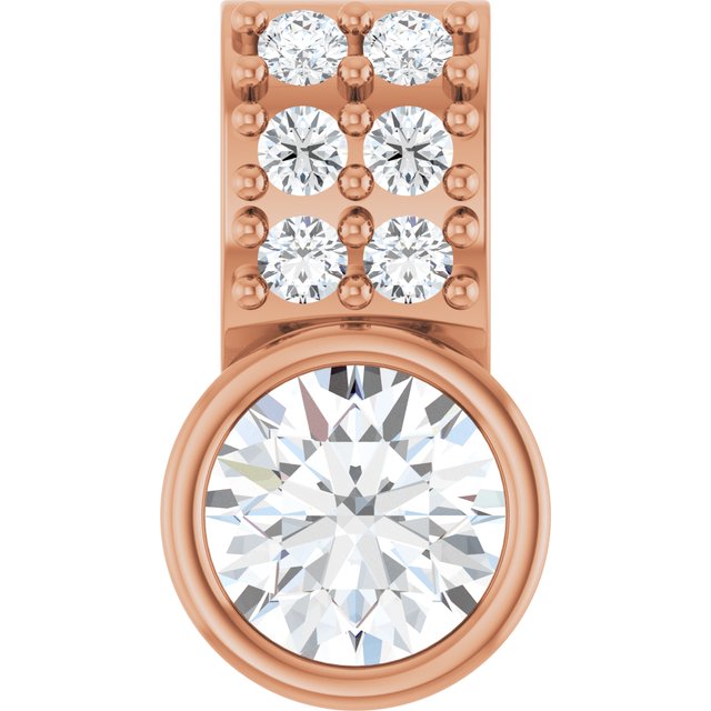 14K Rose 1/4 CTW Lab-Grown Diamond Pendant