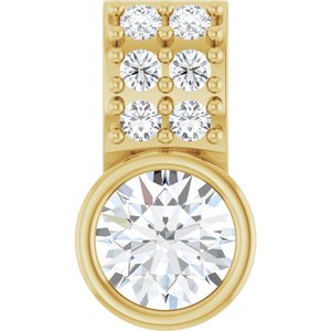 14K Yellow 1/4 CTW Lab-Grown Diamond Pendant