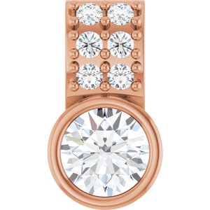 14K Rose 1/4 CTW Lab-Grown Diamond Pendant