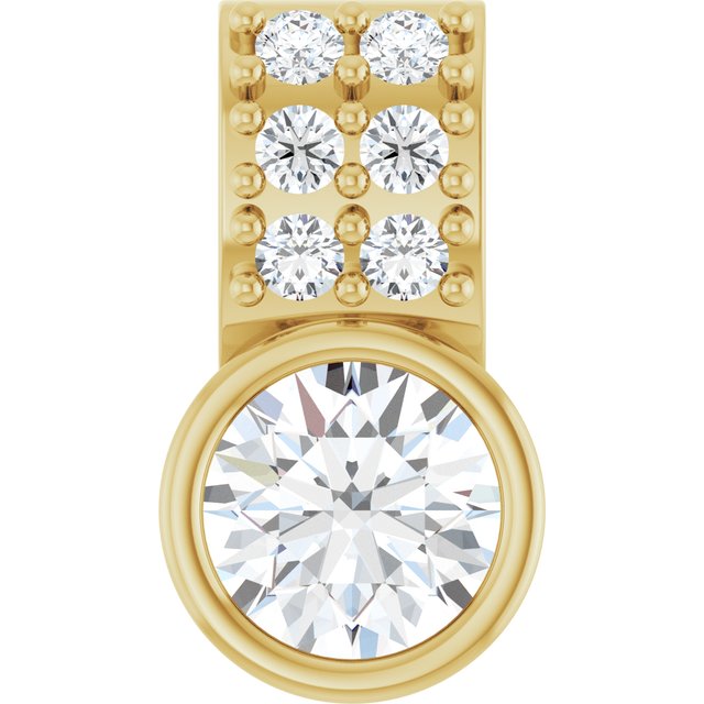 14K Yellow 1/4 CTW Lab-Grown Diamond Pendant