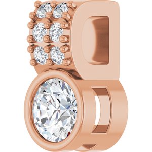 14K Rose 1/4 CTW Lab-Grown Diamond Pendant