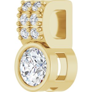 14K Yellow 1/4 CTW Lab-Grown Diamond Pendant