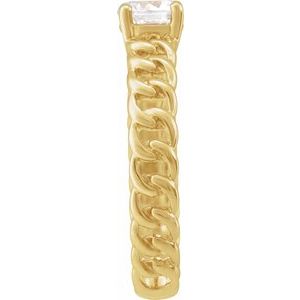 14K Yellow 1/2 CT Lab-Grown Diamond Solitaire Ring