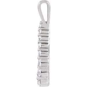 14K White 1/3 CTW Lab-Grown Diamond Pendant
