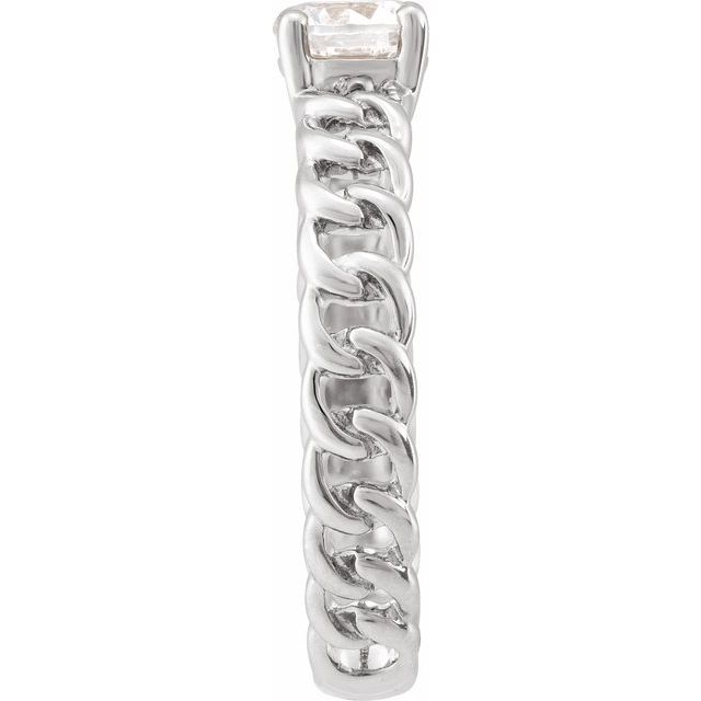 14K White 1/2 CT Lab-Grown Diamond Solitaire Ring