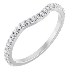Platinum 1/5 CTW Lab-Grown Diamond Contour Band
