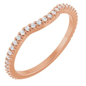 14K Rose 1/5 CTW Lab-Grown Diamond Contour Band