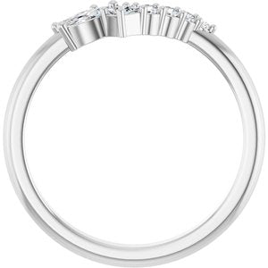 Platinum 1/5 CTW Lab-Grown Diamond Contour Band