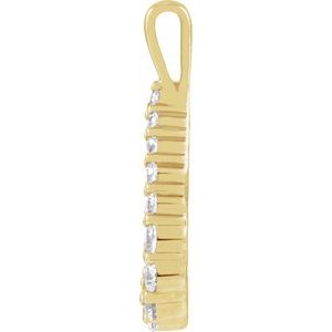 14K Yellow 1/3 CTW Lab-Grown Diamond Pendant