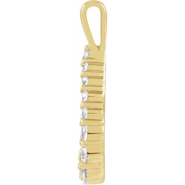 14K Yellow 1/3 CTW Lab-Grown Diamond Pendant