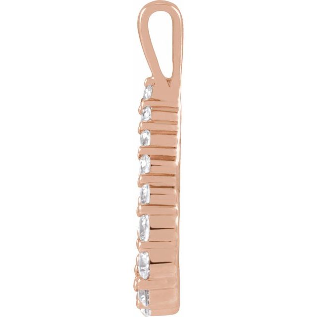 14K Rose 1/3 CTW Lab-Grown Diamond Pendant