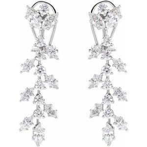 14K White 4 1/4 CTW Lab-Grown Diamond Earrings