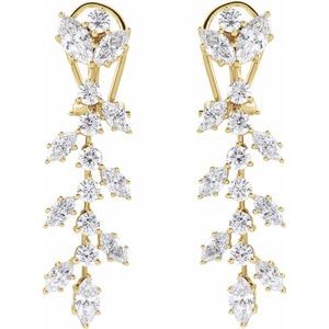 14K Yellow 4 1/4 CTW Lab-Grown Diamond Earrings