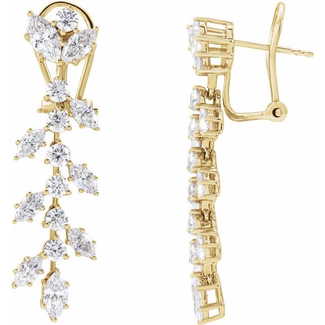 14K Yellow 4 1/4 CTW Lab-Grown Diamond Earrings