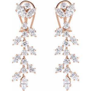 14K Rose 4 1/4 CTW Lab-Grown Diamond Earrings