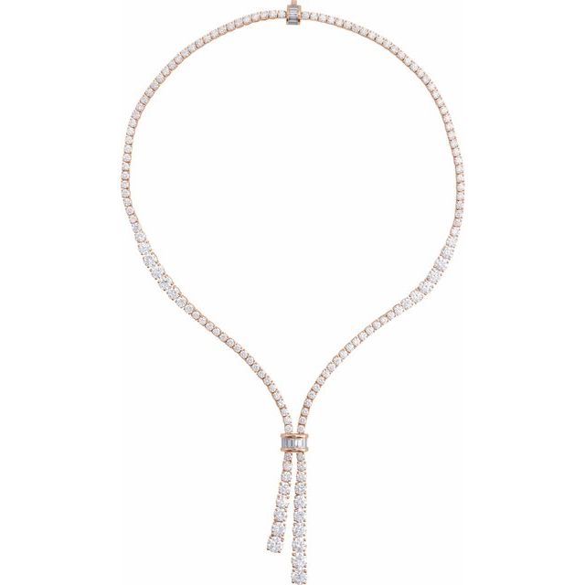 14K Rose 26 1/5 CTW Lab-Grown Diamond 20" Necklace