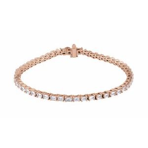 14K Rose 5 CTW Lab-Grown Diamond Line 7" Bracelet
