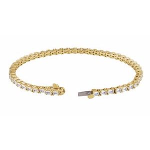 14K Yellow 5 CTW Lab-Grown Diamond Line 7" Bracelet