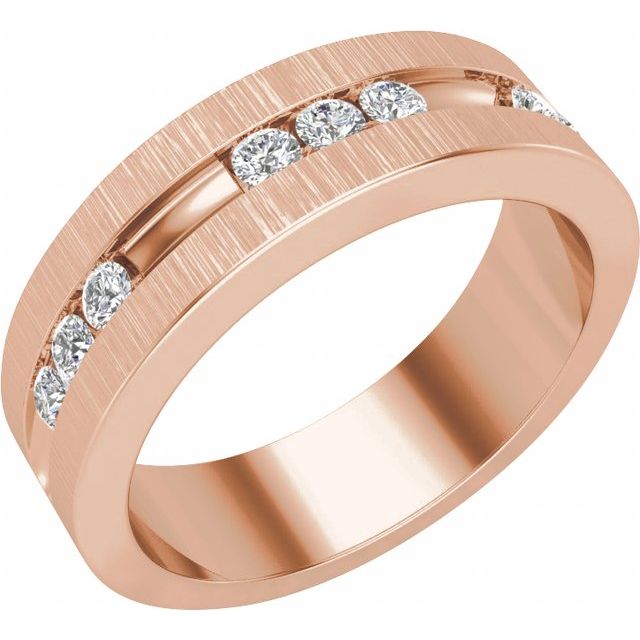 14K Rose 1/2 CTW Lab-Grown Diamond Band