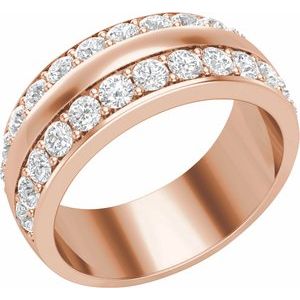 14K Rose 2 CTW Lab-Grown Diamond Band