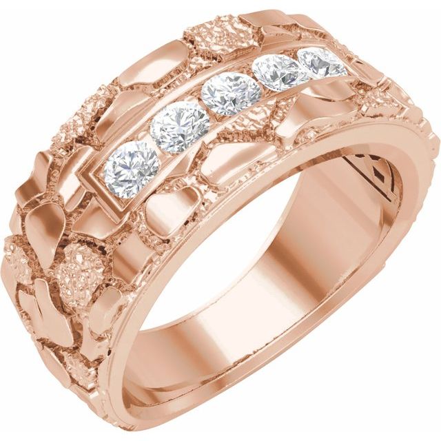 14K Rose 1/2 CTW Lab-Grown Diamond Band