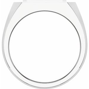 14K White 9/10 CTW Lab-Grown Diamond Mens Band