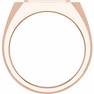 14K Rose 9/10 CTW Lab-Grown Diamond Mens Band