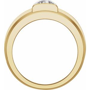 14K Yellow 2 CTW Lab-Grown Diamond Mens Band