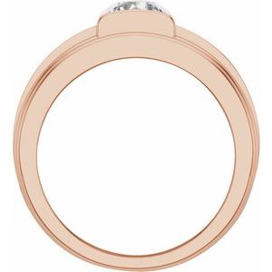14K Rose 2 CTW Lab-Grown Diamond Mens Band