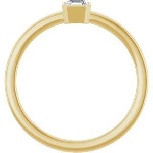 14K Yellow 1/4 CT Lab-Grown Diamond Ring