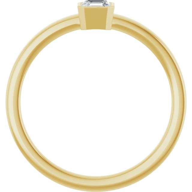 14K Yellow 1/4 CT Lab-Grown Diamond Ring