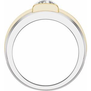 14K White/Yellow 2 CTW Lab-Grown Diamond Mens Band