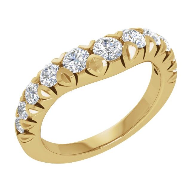 14K Yellow 1 CTW Lab-Grown Diamond Contour Band