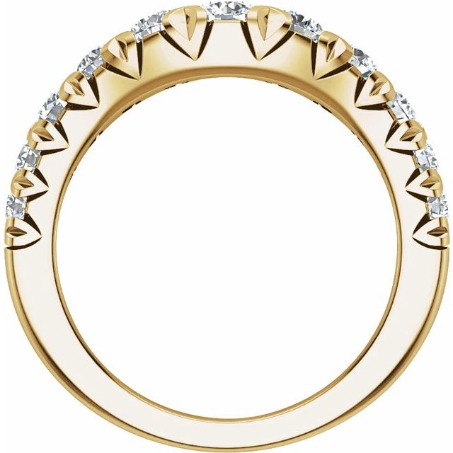 14K Yellow 1 CTW Lab-Grown Diamond Contour Band