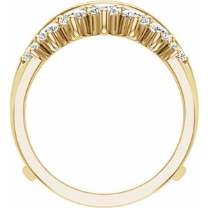 14K Yellow 1 1/2 Lab-Grown Diamond Ring Guard