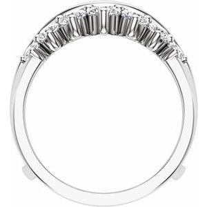 14K White 1 1/2 Lab-Grown Diamond Ring Guard