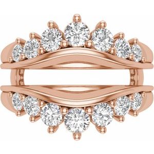 14K Rose 1 1/2 Lab-Grown Diamond Ring Guard