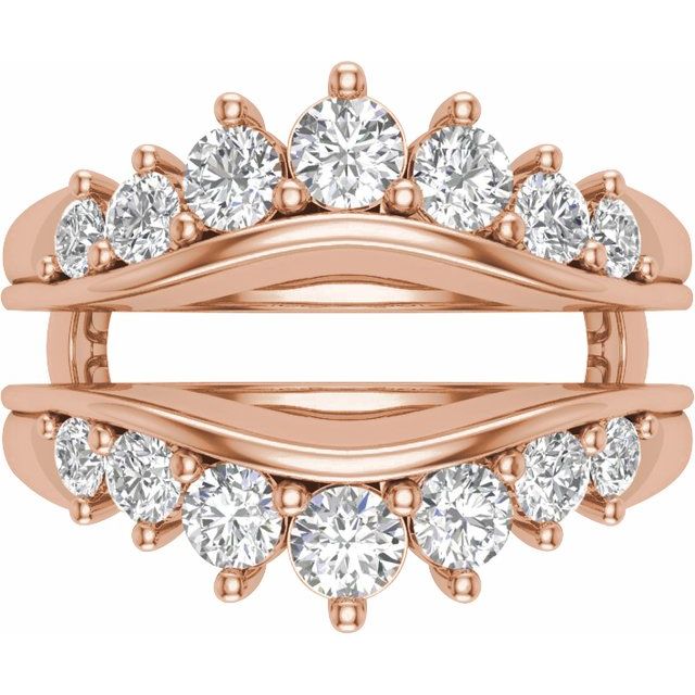 14K Rose 1 1/2 Lab-Grown Diamond Ring Guard