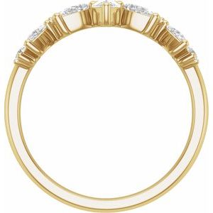 14K Yellow 3/4 CTW Lab-Grown Diamond Contour Band