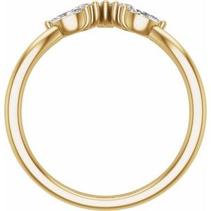 14K Yellow 3/8 CTW Lab-Grown Diamond Contour Band