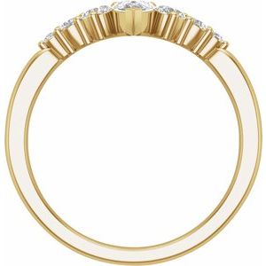 14K Yellow 1/2 CTW Lab-Grown Diamond Contour Band