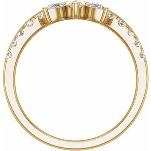 14K Yellow 1/2 CTW Lab-Grown Diamond Contour Band