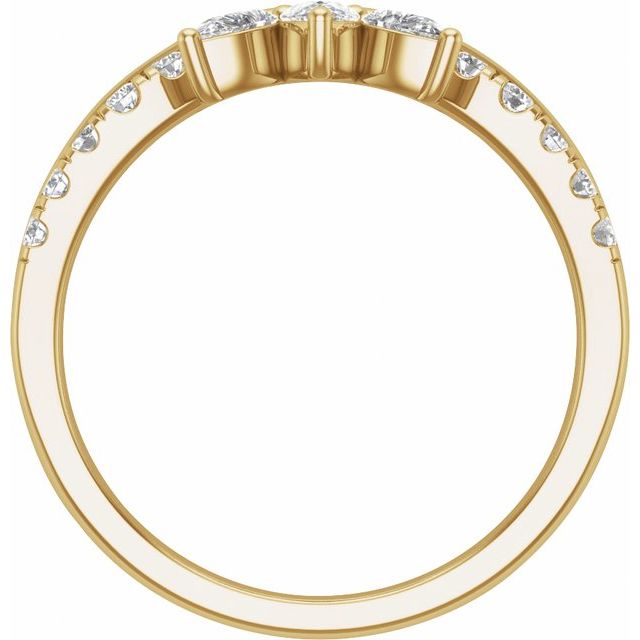 14K Yellow 1/2 CTW Lab-Grown Diamond Contour Band