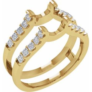 14K Yellow 1/2 CTW Lab-Grown Diamond Ring Guard