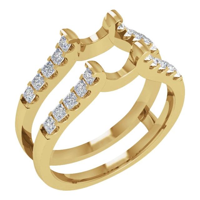 14K Yellow 1/2 CTW Lab-Grown Diamond Ring Guard
